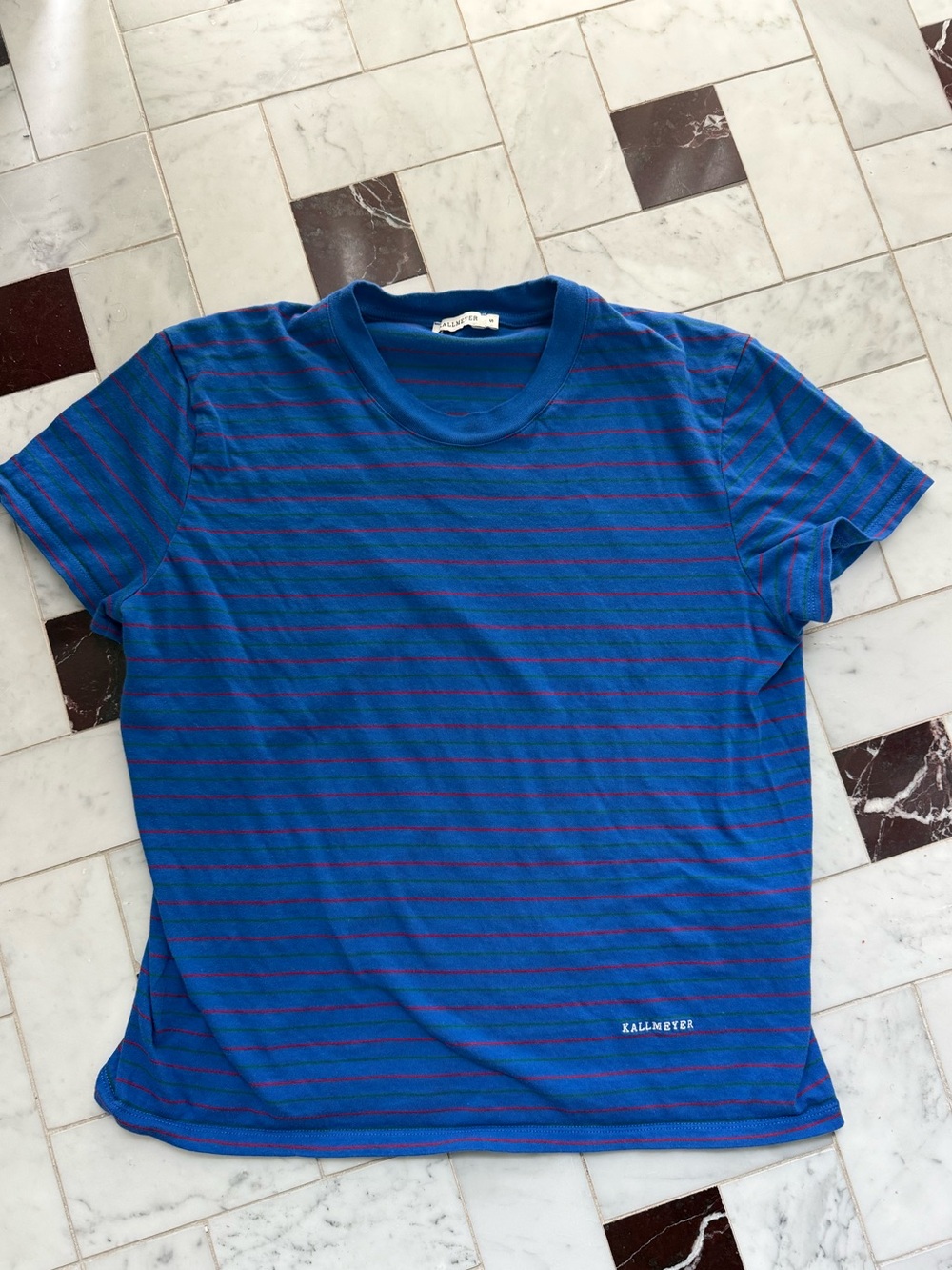 Kallmeyer Kenzie T-shirt, cobalt multi stripe size small